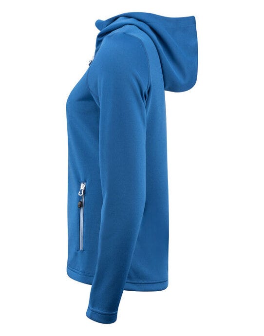 Printer Red Ladies Layback F/Z Hoodie - Bright Blue
