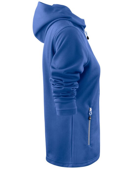 Printer Red Ladies Layback F/Z Hoodie - Bright Blue