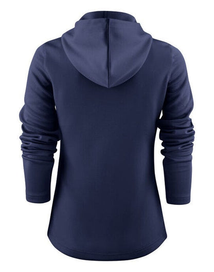 Printer Red Ladies Layback F/Z Hoodie - Navy