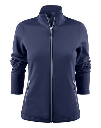 Printer Red Ladies Powerslide Jacket - Navy