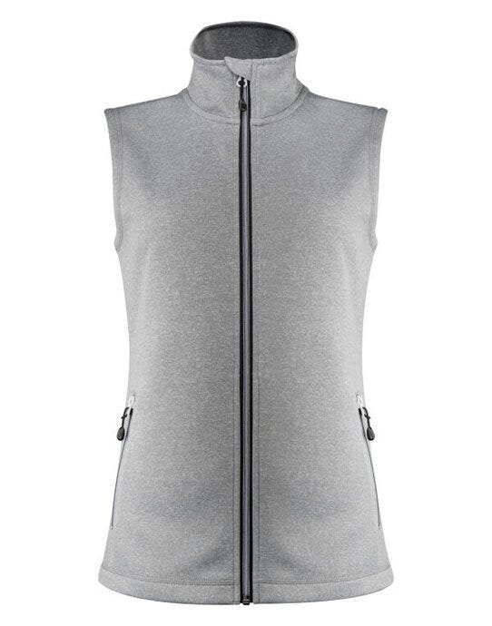 Printer Red Ladies Powerslide Vest - Grey Melange