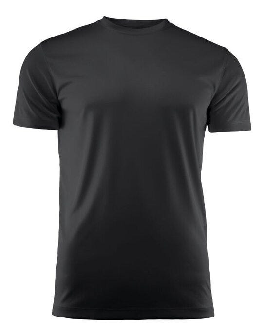 Printer Red Run Active T-Shirt - Black