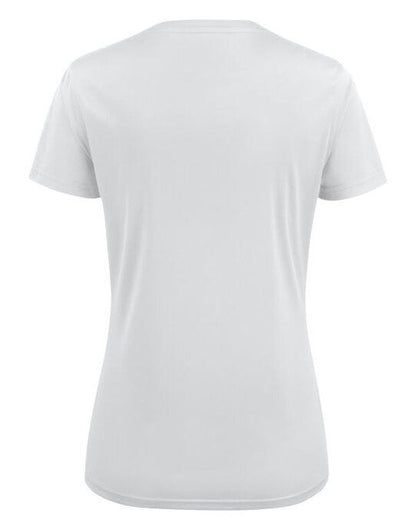 Printer Red Ladies Run T-Shirt - White