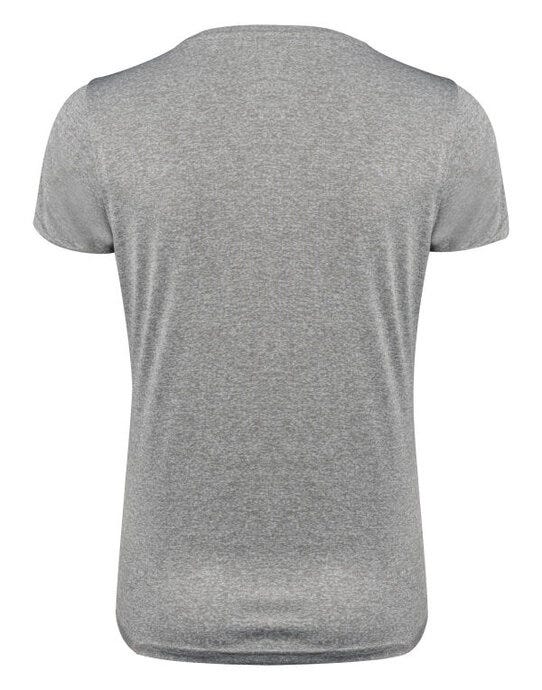 Printer Red Ladies Run T-Shirt - Grey Melange