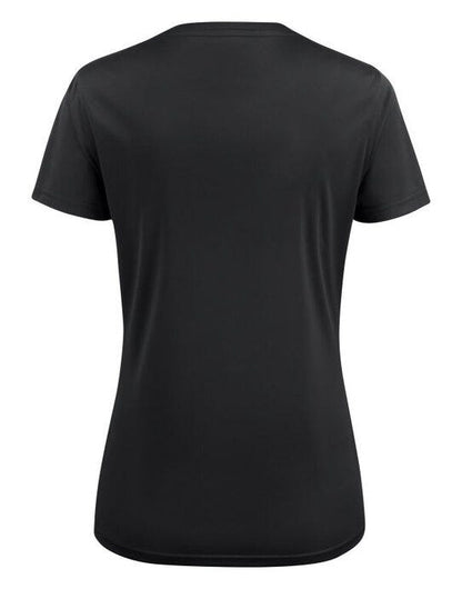 Printer Red Ladies Run T-Shirt - Black