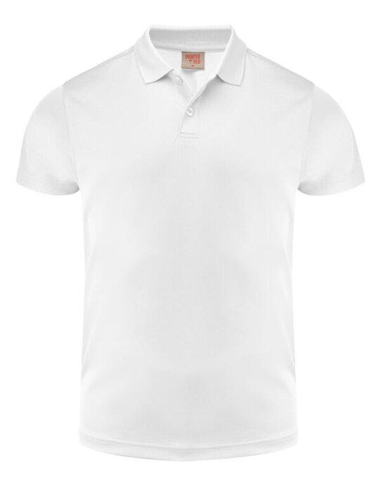 Printer Red Smash Polo Shirt - White