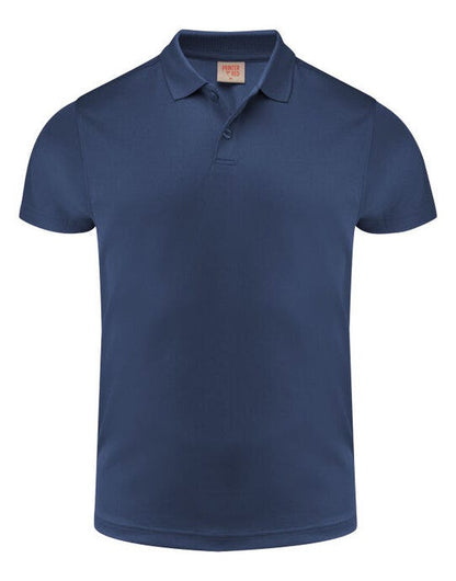 Printer Red Smash Polo Shirt - Navy