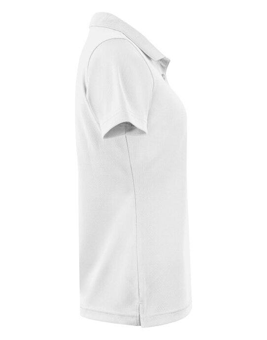 Printer Red Ladies Smash Polo Shirt - White