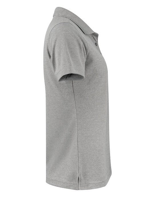Printer Red Ladies Smash Polo Shirt - Grey Melange