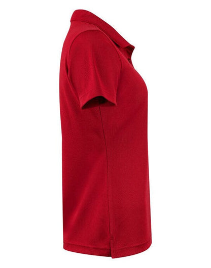 Printer Red Ladies Smash Polo Shirt - Red