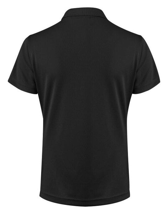 Printer Red Ladies Smash Polo Shirt - Black