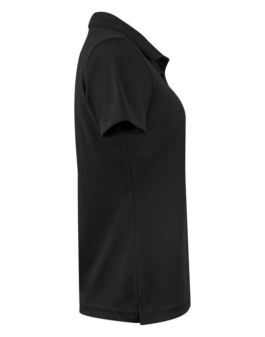 Printer Red Ladies Smash Polo Shirt - Black