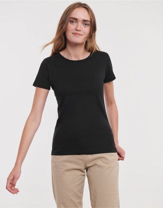 Russell Athletic Pure Organic Russell Ladies Pure Organic T - Black