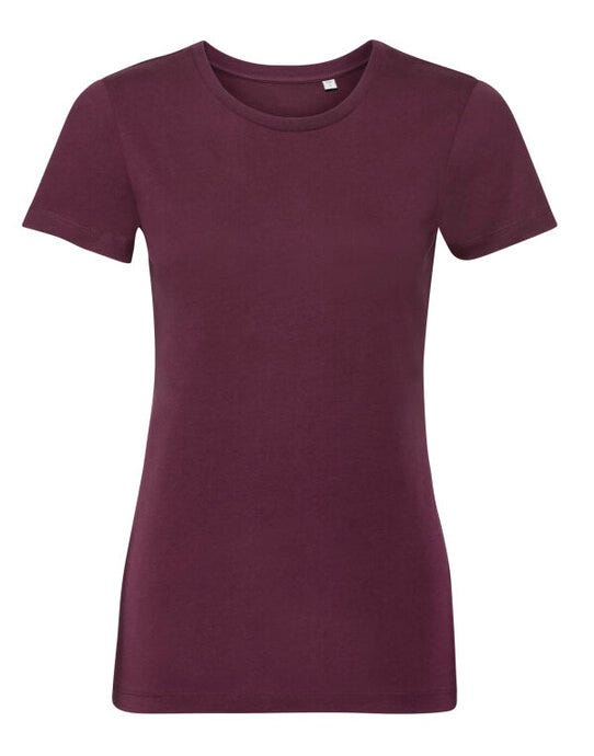 Russell Athletic Pure Organic Russell Ladies Pure Organic T - Burgundy