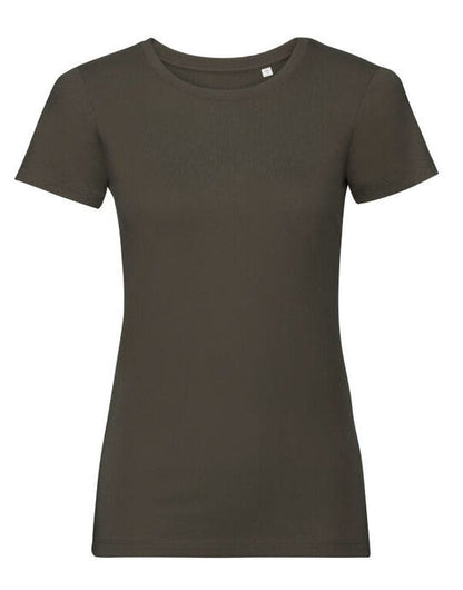 Russell Athletic Pure Organic Russell Ladies Pure Organic T - Dark Olive