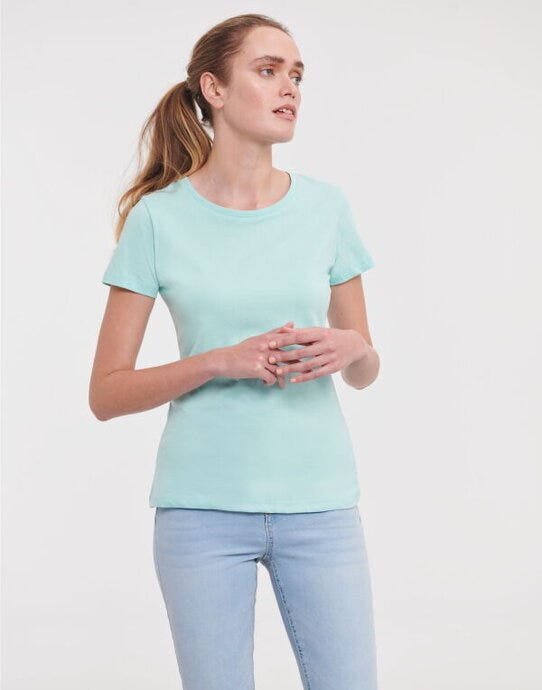 Russell Athletic Pure Organic Russell Ladies Pure Organic T - Aqua