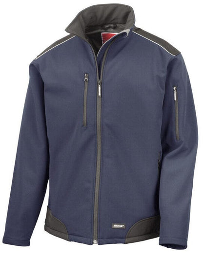 Result Ripstop Softshell Workwear Jacket - Navy/Black