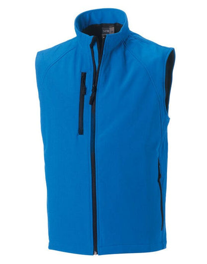 Russell Athletic Russell Mens Softshell Gilet - Azure Blue