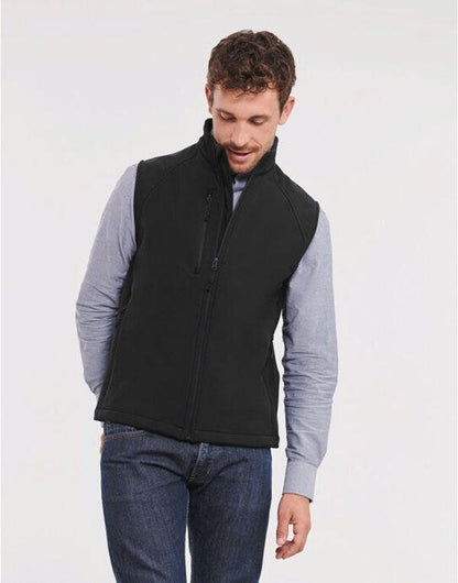 Russell Athletic Russell Mens Softshell Gilet - Black