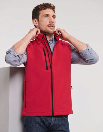 Russell Athletic Russell Mens Softshell Gilet - Classic Red