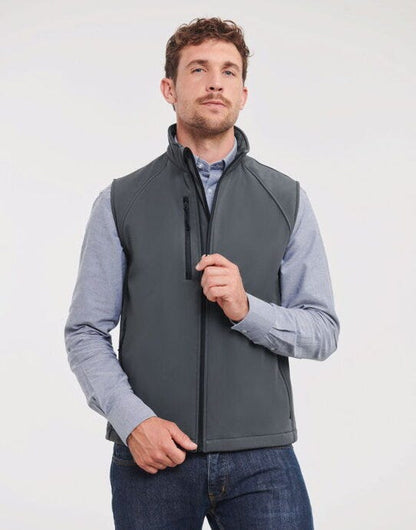 Russell Athletic Russell Mens Softshell Gilet - Titanium