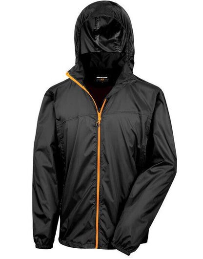 Result Urban Outdoor Wear Result Urban L/Weight Stowable Jacket - Black/Orange