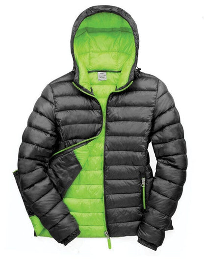 Result Urban Outdoor Wear Result Urban Ladies Snowbird Hooded Jkt - Black/Lime Green