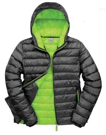 Result Urban Outdoor Wear Result Urban Mens Snowbid Hooded Jkt - Black/Lime Green