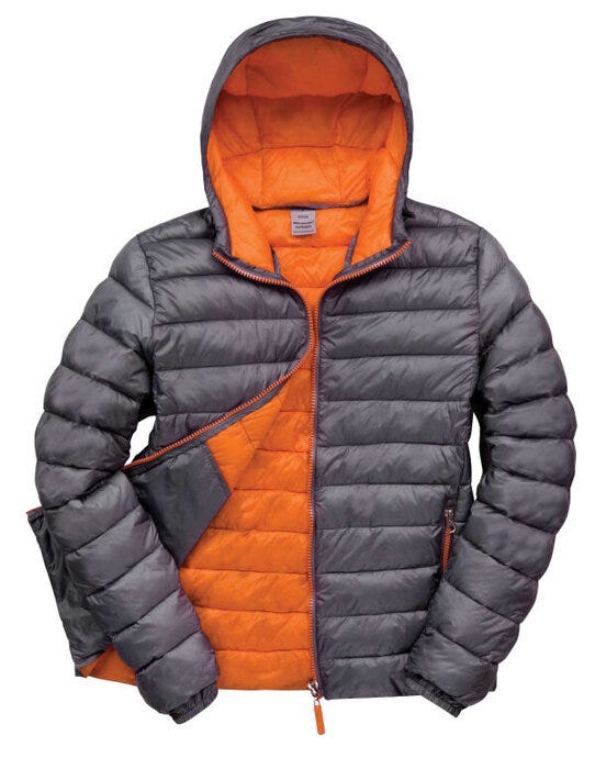 Result Urban Outdoor Wear Result Urban Mens Snowbid Hooded Jkt - Grey/Orange