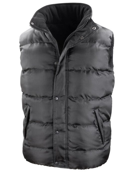 Result Core Nova Lux Padded Hooded Gilet - Black