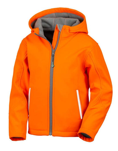 Result Core Junior Hooded Softshell Jkt - Neon Orange