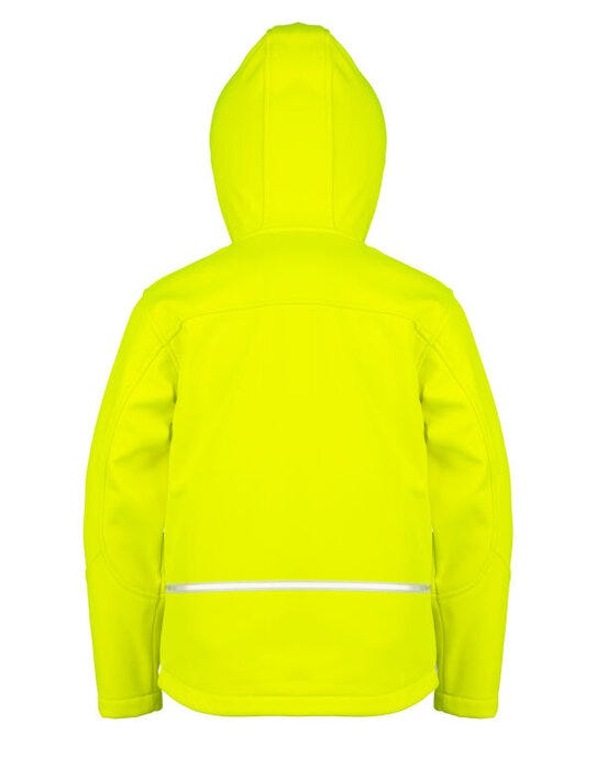 Result Core Junior Hooded Softshell Jkt - Neon Yellow
