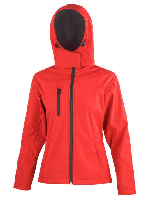 Result Core Women Peformance Hood SShell - Red/Black