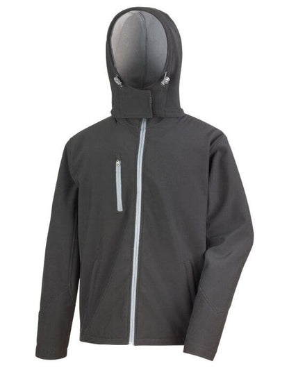 Result Core Mens Performance Hood SShell - Black/ Grey
