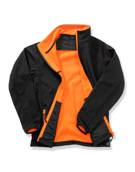 Result Core Ladies Printable Softshell - Black/Orange