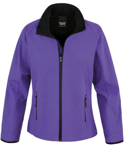 Result Core Ladies Printable Softshell - Purple/Black