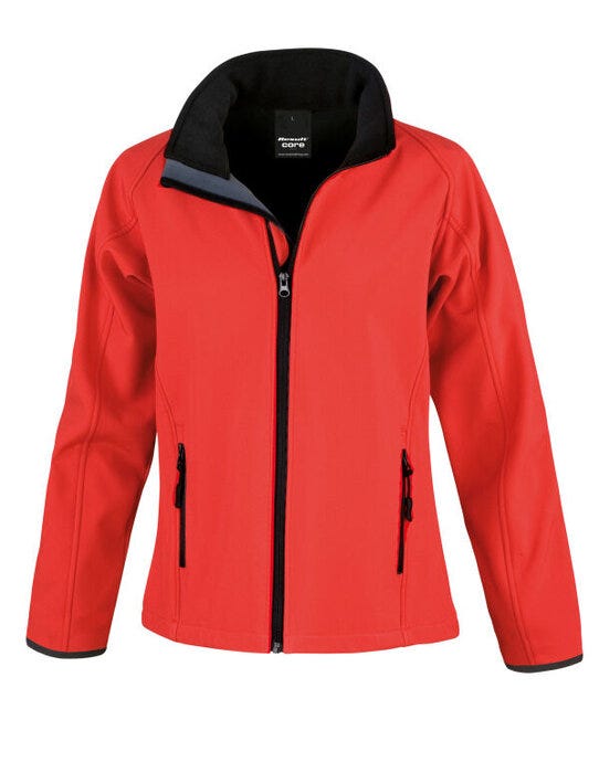 Result Core Ladies Printable Softshell - Red/Black