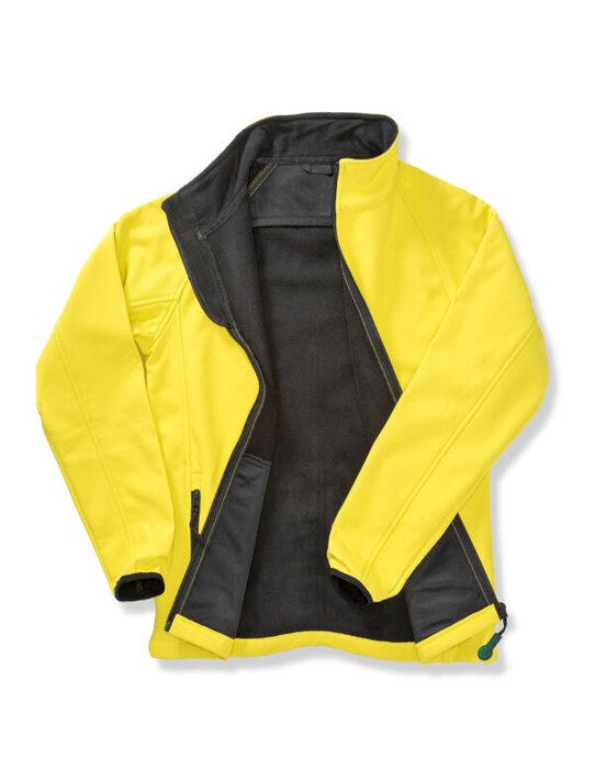Result Core Mens Printable Softshell - Yellow/Black