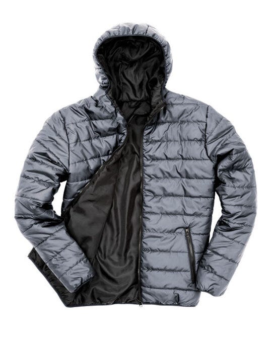 Result Core Mens Soft Padded Jacket - Frost Grey/ Black