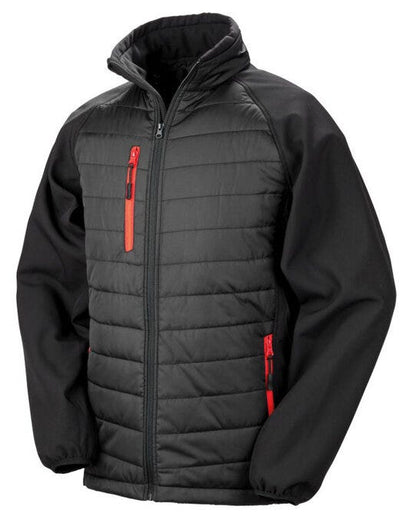 Result Recycled Result Black Compass Softshell Jacket - Black/Red