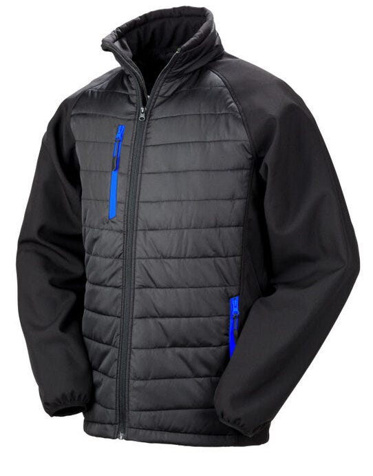 Result Recycled Result Black Compass Softshell Jacket - Black/Royal