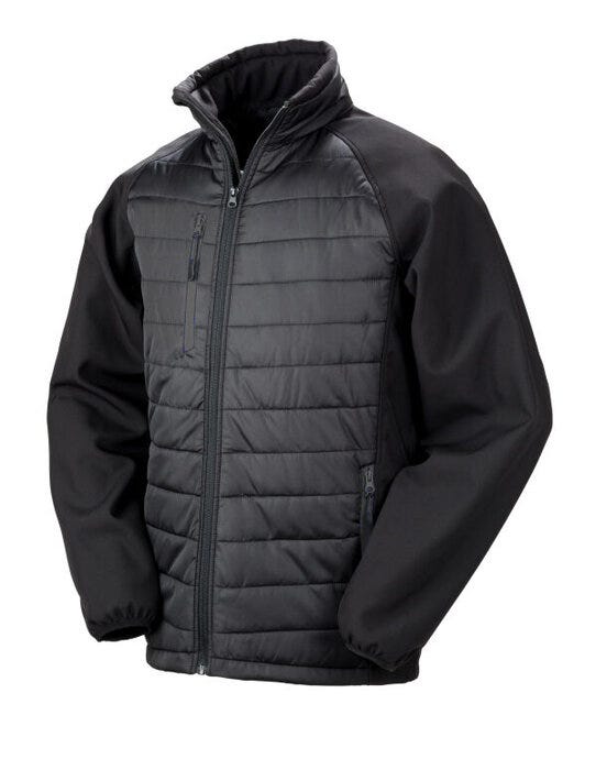Result Recycled Result Black Compass Softshell Jacket - Black/Black