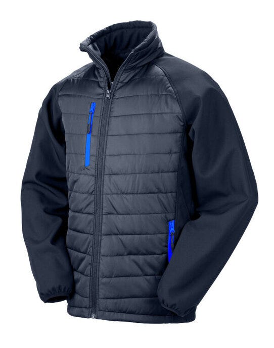 Result Recycled Result Black Compass Softshell Jacket - Navy/Royal