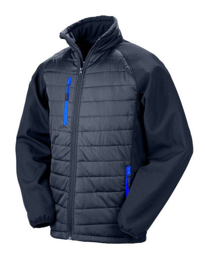 Result Recycled Result Black Compass Softshell Jacket - Navy/Royal