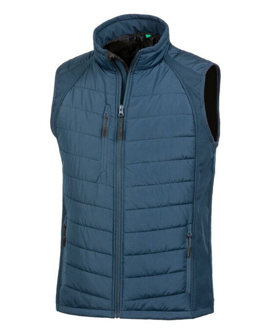 Result Recycled Result Black Compass Softshell Gilet - Navy/Navy