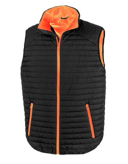 Result Recycled Result Thermoquilt Gilet - Black/Orange