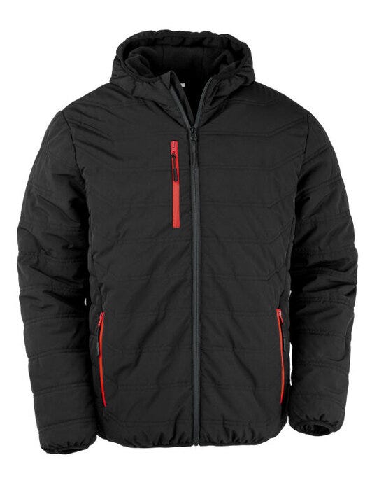 Result Recycled Result Black Compass Padded Winter Jkt - Black/Red