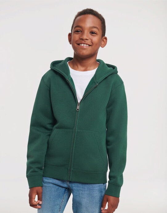 Russell Athletic Russell Kids Authentic Zip Hood Sweat - Bottle Green