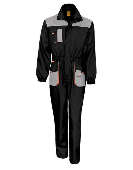 Result Work-Guard Result Workguard Lite Coverall - Black/Grey/Orange