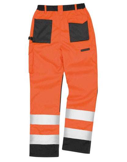 Result Safeguard Result Safe-Guard Safety Cargo Trousers - Hi Vis Orange